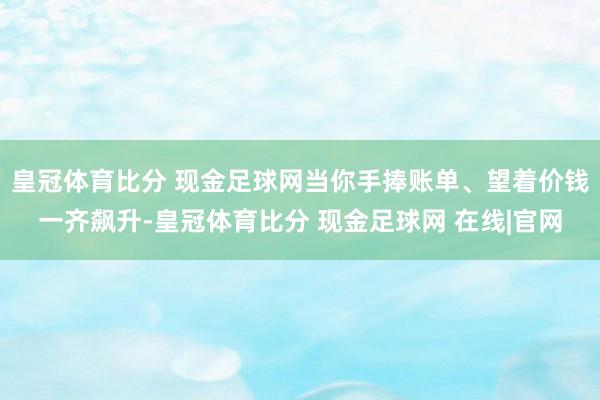 皇冠体育比分 现金足球网当你手捧账单、望着价钱一齐飙升-皇冠体育比分 现金足球网 在线|官网