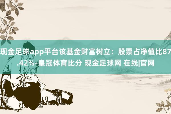 现金足球app平台该基金财富树立：股票占净值比87.42%-皇冠体育比分 现金足球网 在线|官网