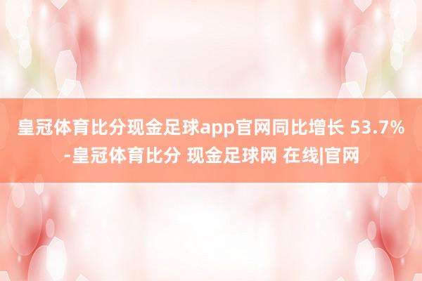 皇冠体育比分现金足球app官网同比增长 53.7%-皇冠体育比分 现金足球网 在线|官网